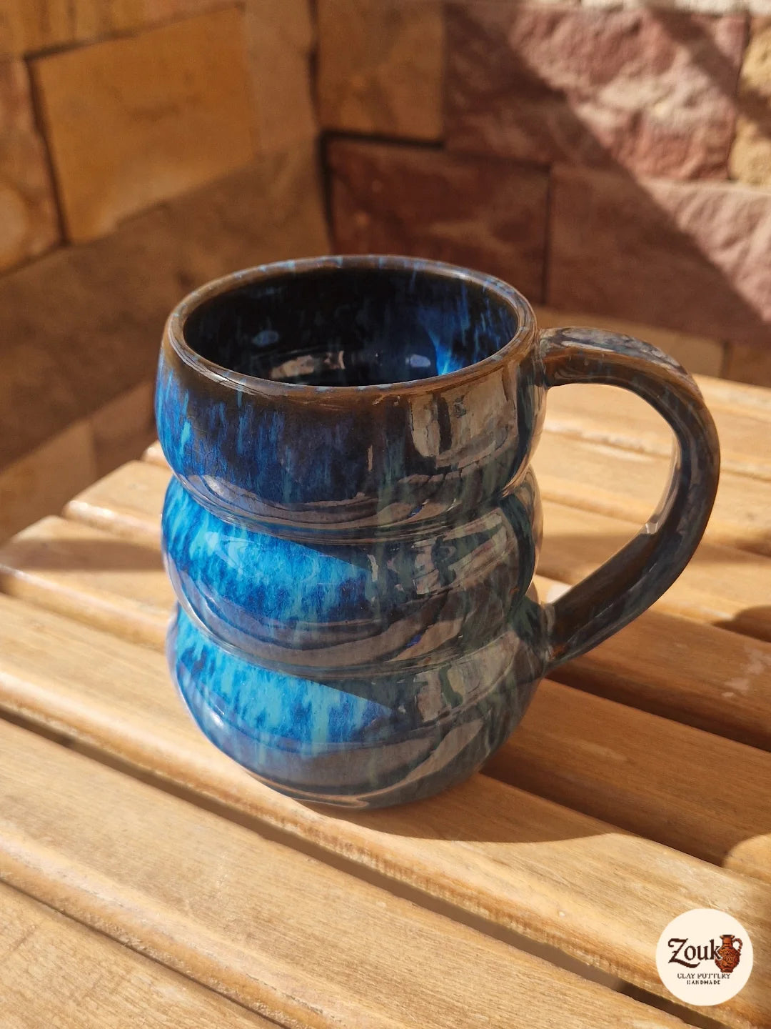Imperfect (Seconds) - Handcrafted Blue Glazed Pottery Mug - 290 ml