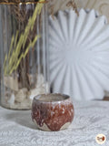 DRIP Collection – Beige & Brown Glazed Pottery Espresso Cup (100 ml)