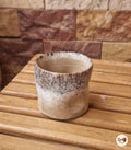 DRIP Collection – Beige & Grey Glazed Pottery Cup (120 ml)