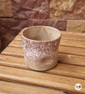 DRIP Collection – Beige & Brick red Glazed Pottery Cup (120 ml)