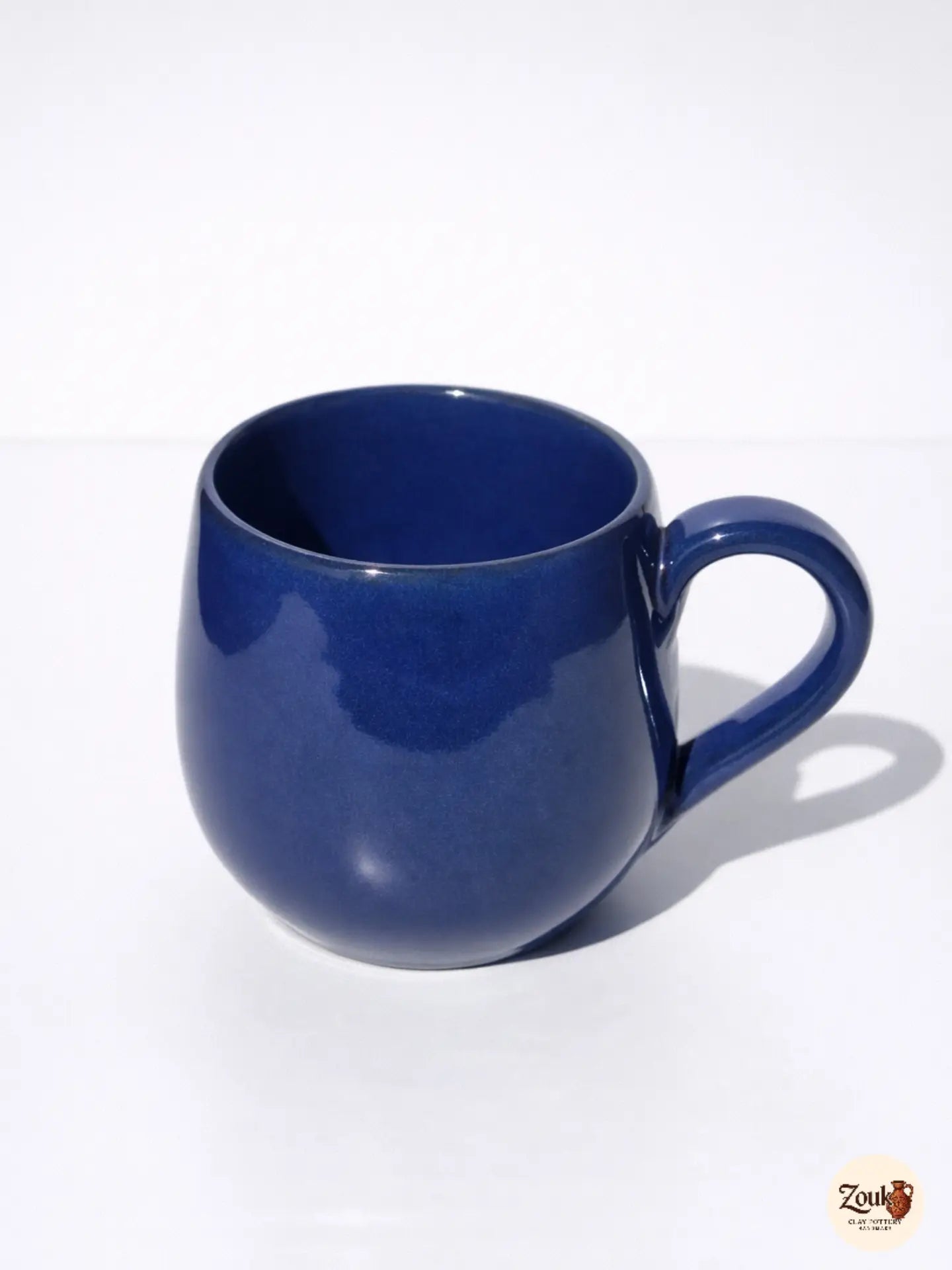 Barrel Collection – Midnight Blue Glazed Pottery Mug (350 ml)