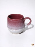 Barrel Collection – Dusty Rose with Light Beige Base Glazed Pottery Mug (350 ml)