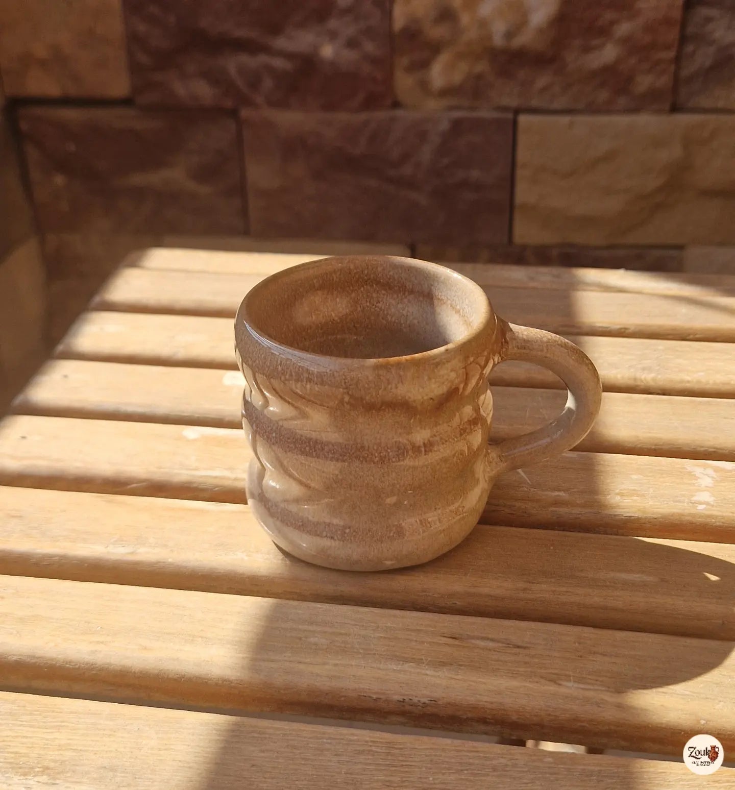 Puffy Collection – Handmade Pottery Cup (With Handle) – 100 ml
