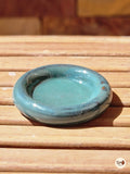 Puffy Collection – Turquoise Blue Handmade Pottery Saucer