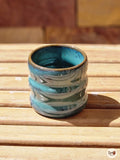 Puffy Collection – Turquoise Blue Handmade Pottery Cup (Without Handle) – 100 ml