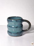 Puffy Collection – Turquoise Blue Handmade Pottery Mug – 250 ml