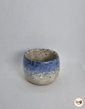 DRIP Collection – Beige & Blue Glazed Pottery Espresso Cup (100 ml)