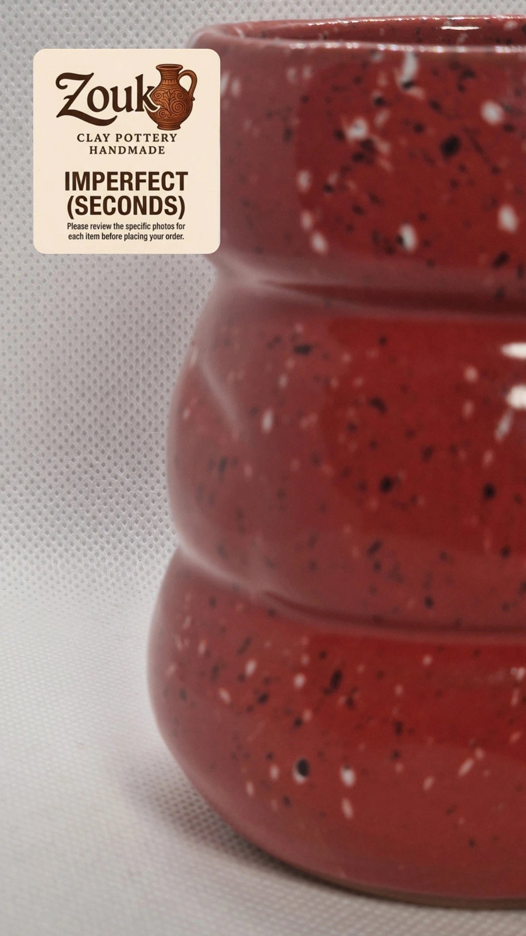 Imperfect (Seconds) - Handcrafted Red Glazed Pottery Mug - 290 ml