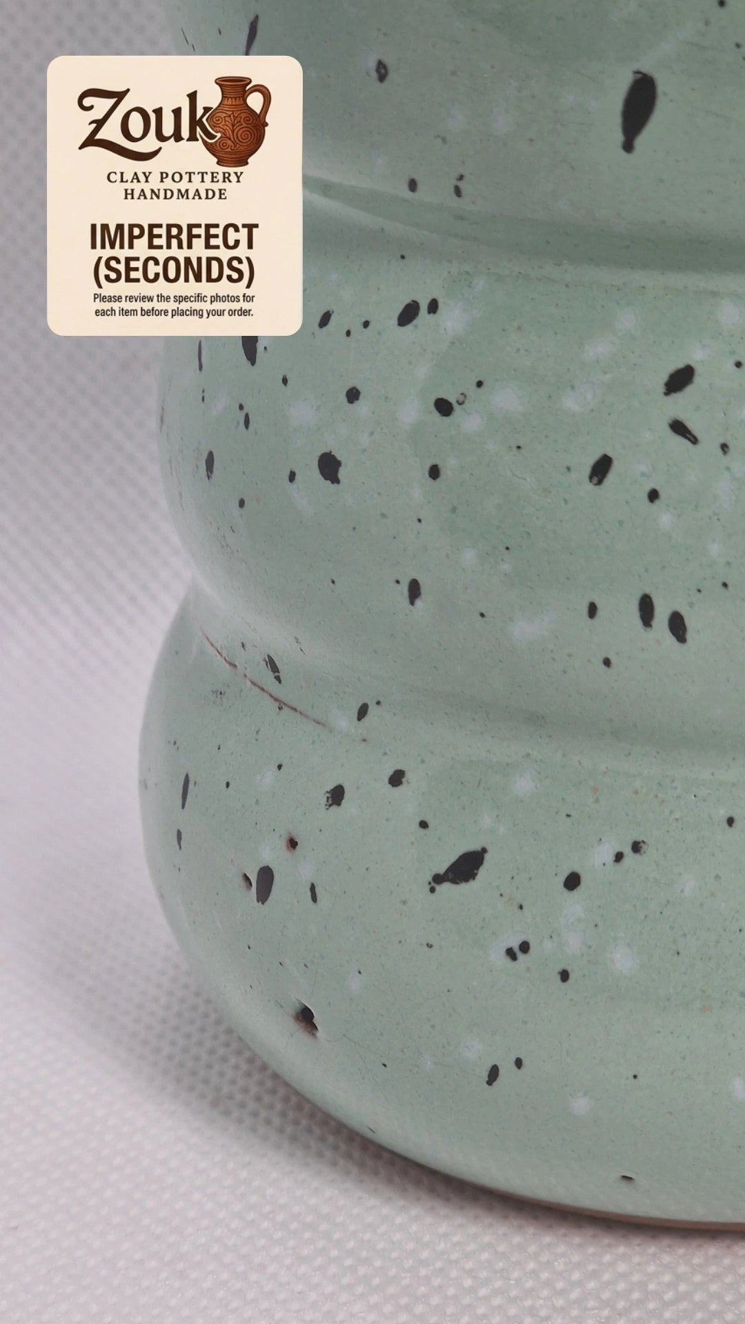 Imperfect (Seconds) - Handcrafted Mint Green Glazed Pottery Mug - 290 ml