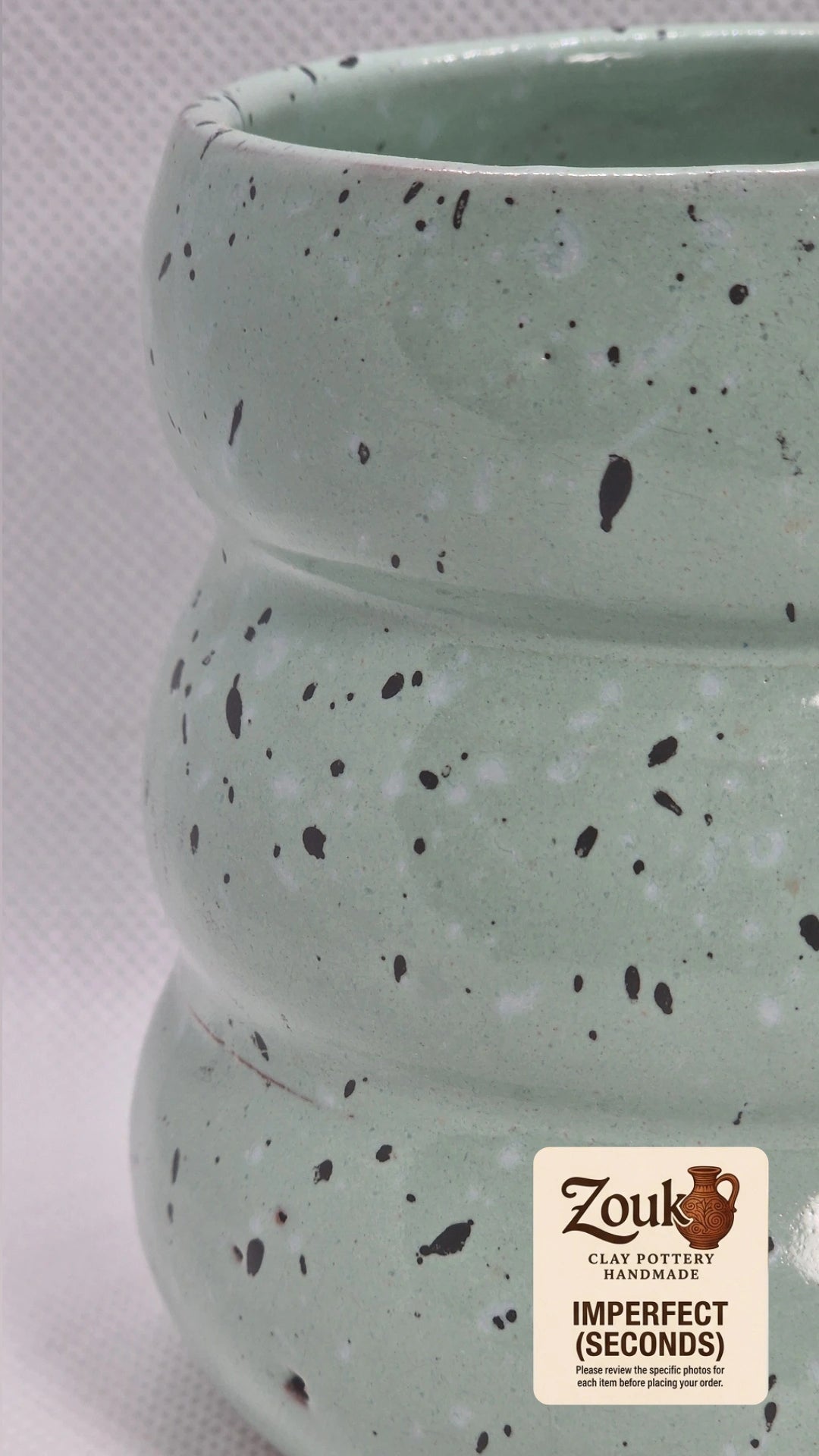 Imperfect (Seconds) - Handcrafted Mint Green Glazed Pottery Mug - 290 ml