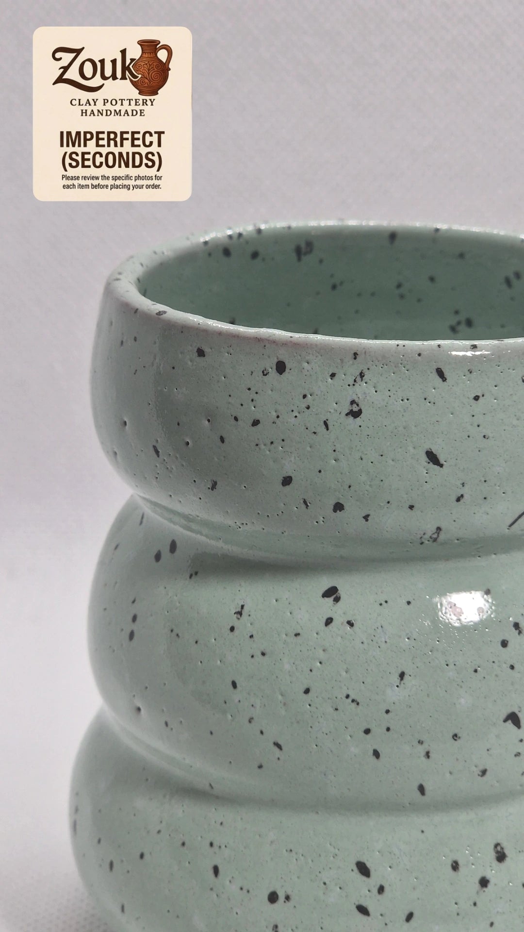 Imperfect (Seconds) - Handcrafted Mint Green Glazed Pottery Mug - 290 ml