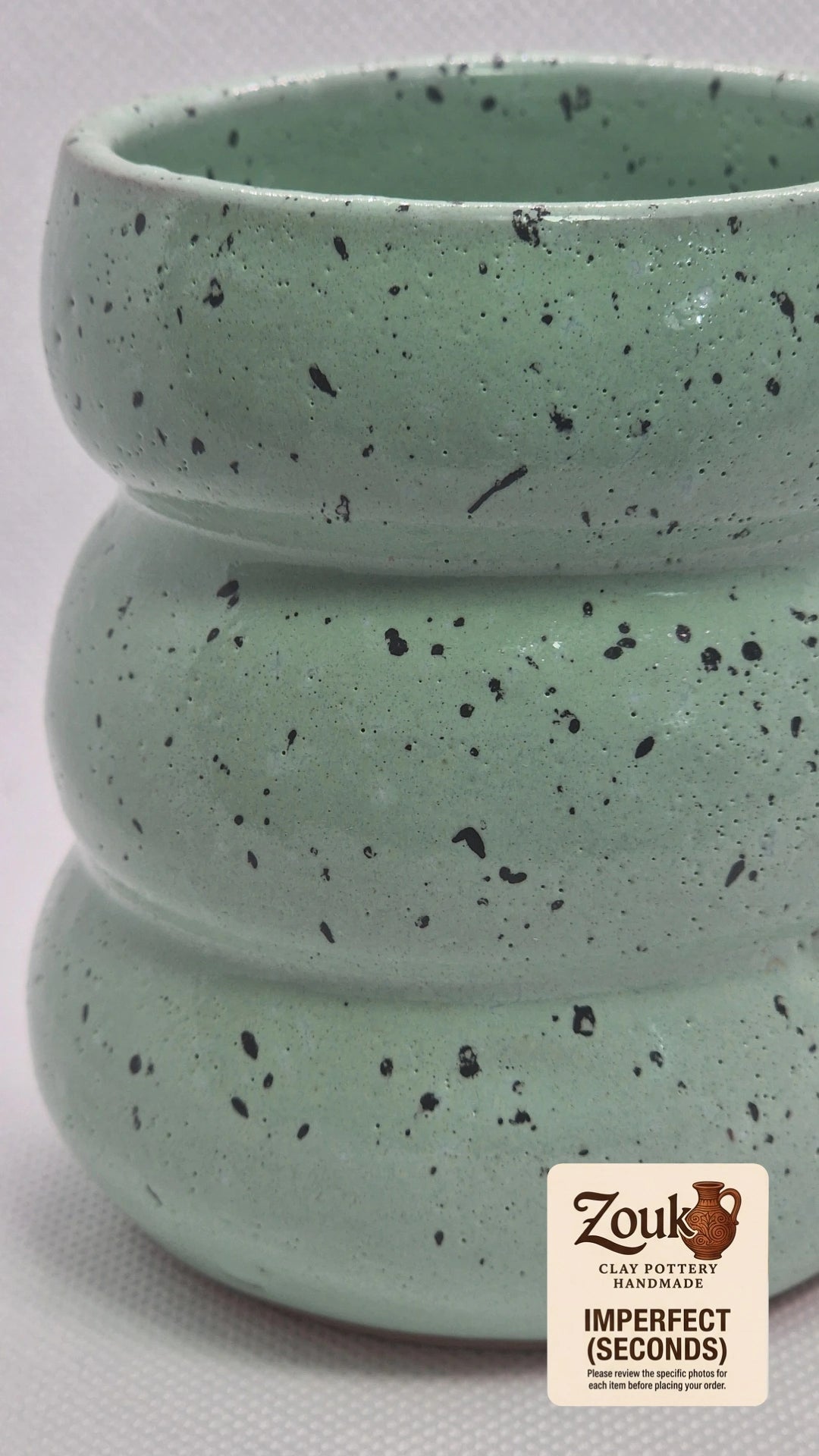 Imperfect (Seconds) - Handcrafted Mint Green Glazed Pottery Mug - 290 ml