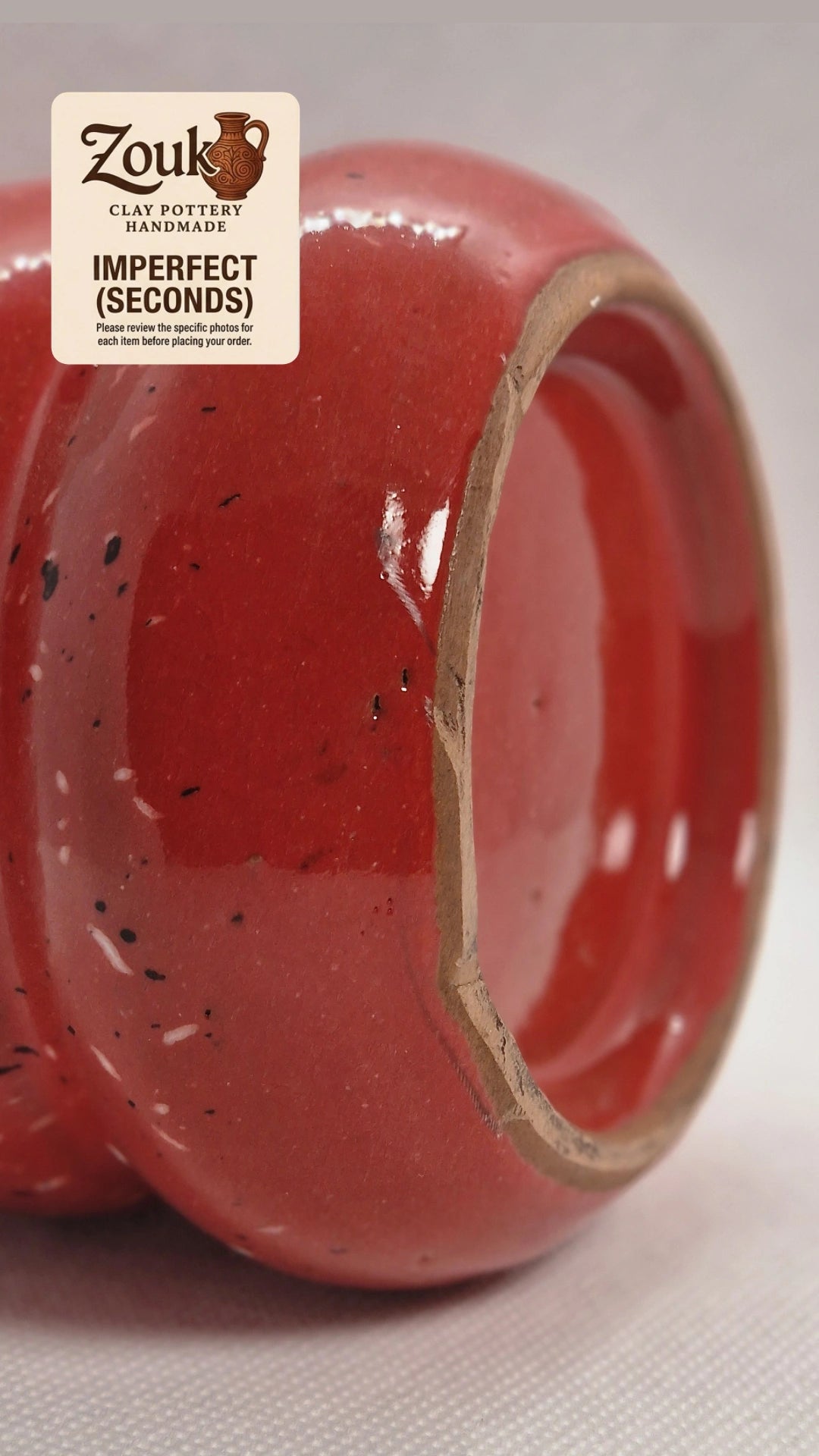 Imperfect (Seconds) - Handcrafted Red Glazed Pottery Mug - 290 ml
